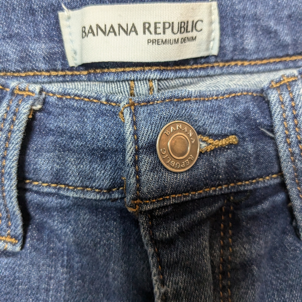 Banana Republic Blue Skinny Jeans Distressed Modern Fit - Picture 3 of 11